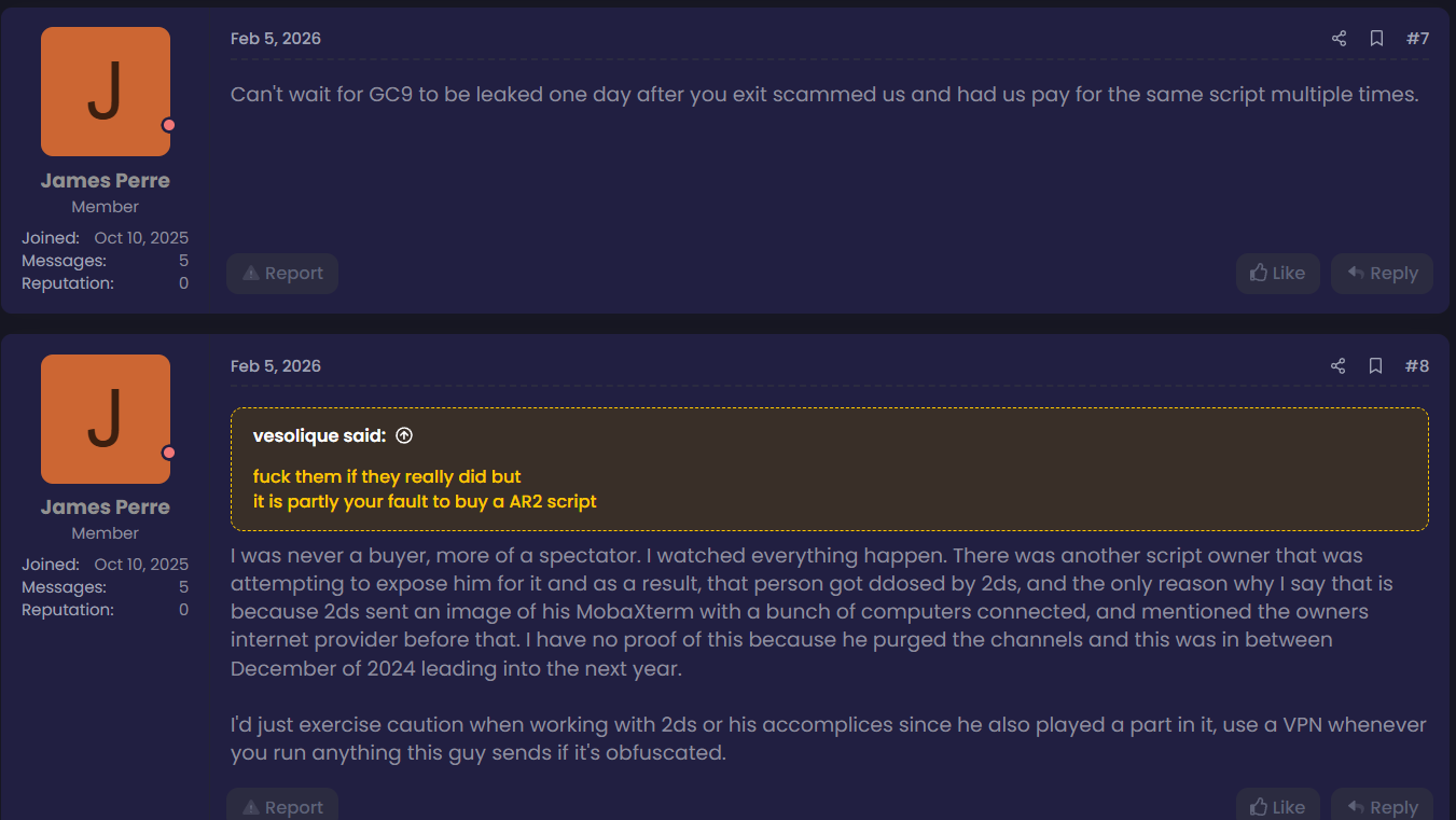 Evidence screenshot